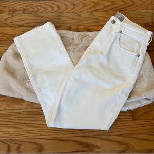 Everlane high rise Cheeky Jean crop off-white 25